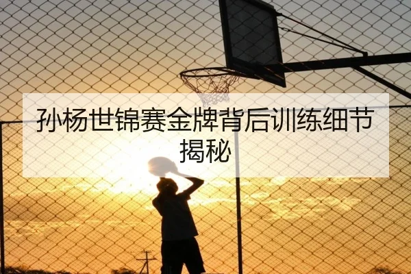 孙杨世锦赛金牌背后训练细节揭秘